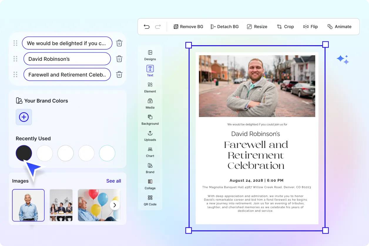 Free AI Farewell & Retirement Invitation Generator, Free Online Invitation Maker